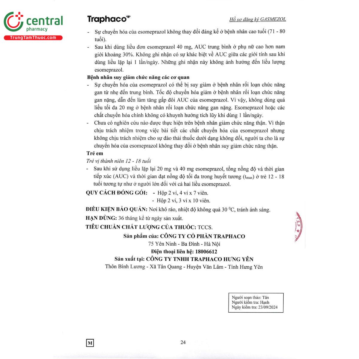 to huong dan su dung gasmezol 40mg 14 M5408 to huong dan su dung gasmezol 40mg 14 M5408