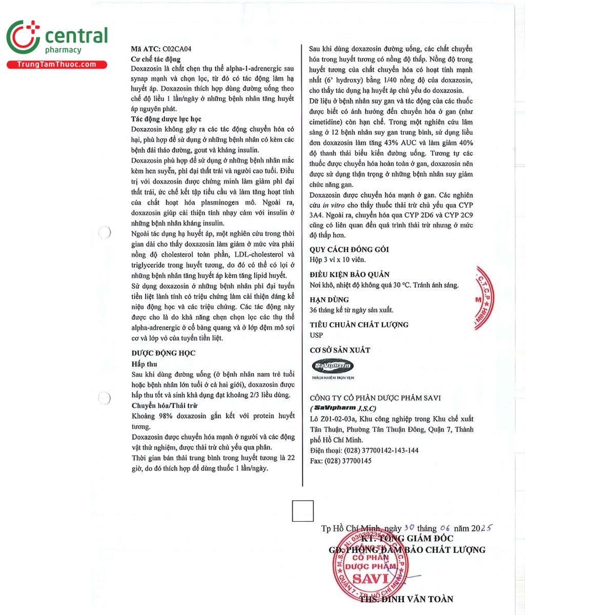 to huong dan su dung savidoxaz 2mg 5 C1253 to huong dan su dung savidoxaz 2mg 5 C1253