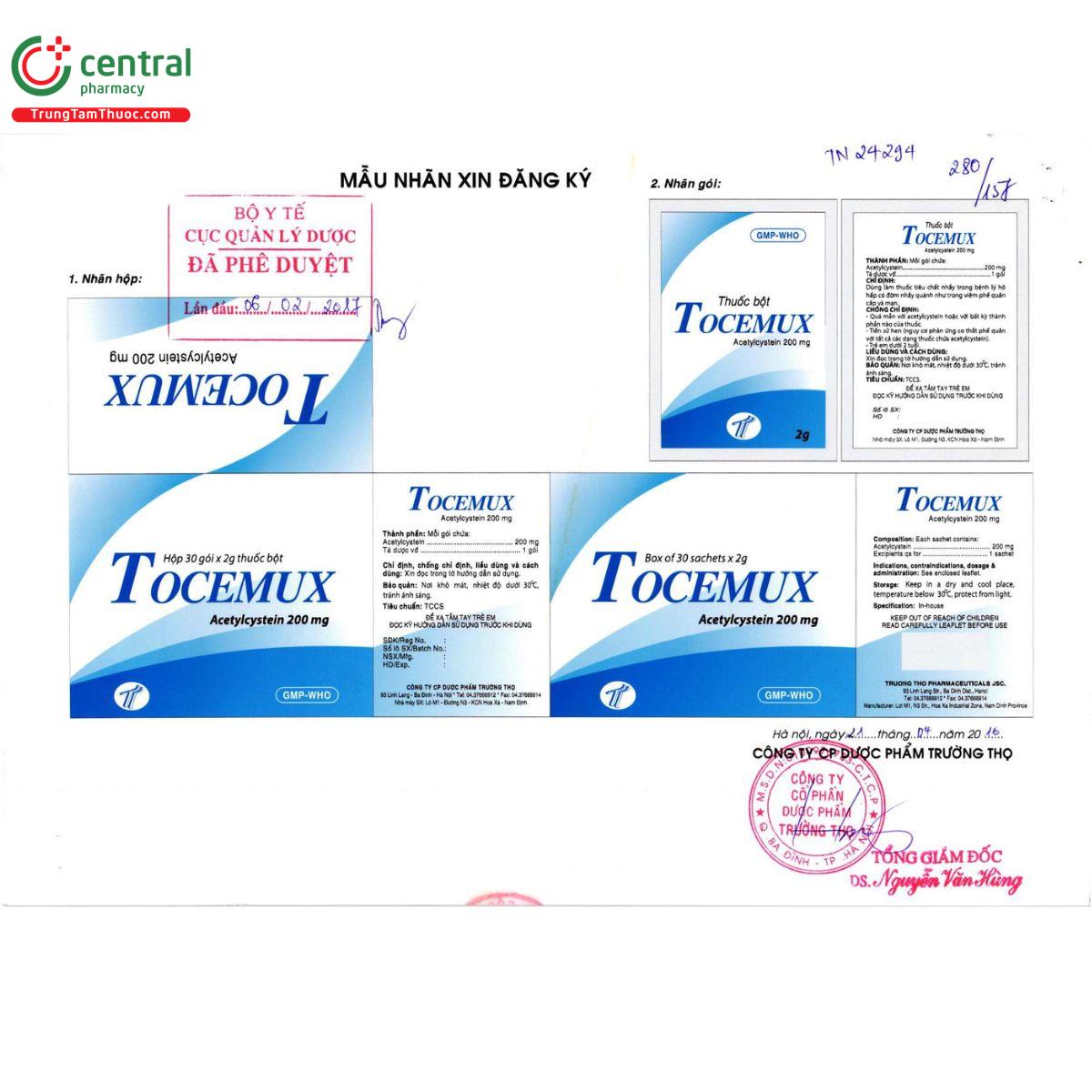 tocemux 200mg thuoc bot 3 F2674