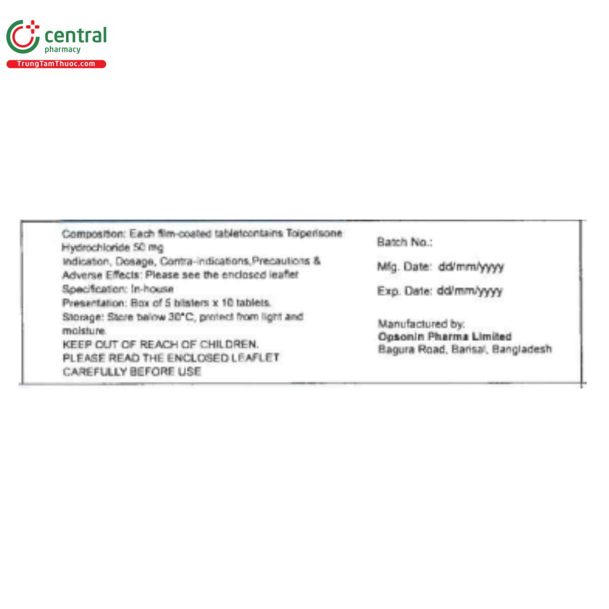 tolson 50mg 1 B0233