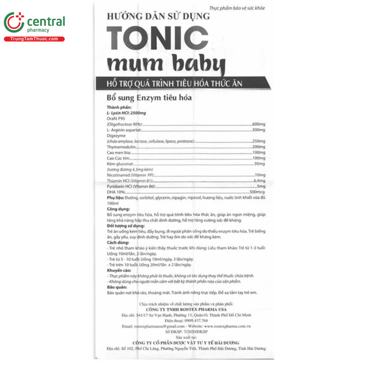 tonic mum baby 1 V8667