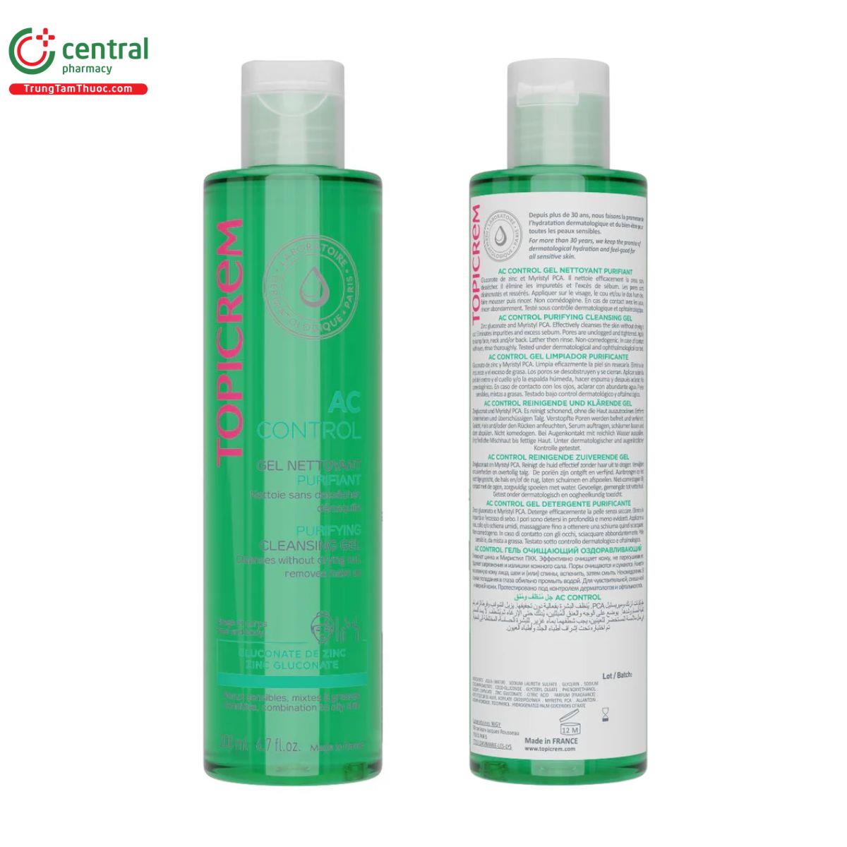 topicrem ac control purifying cleansing gel 2 H3183