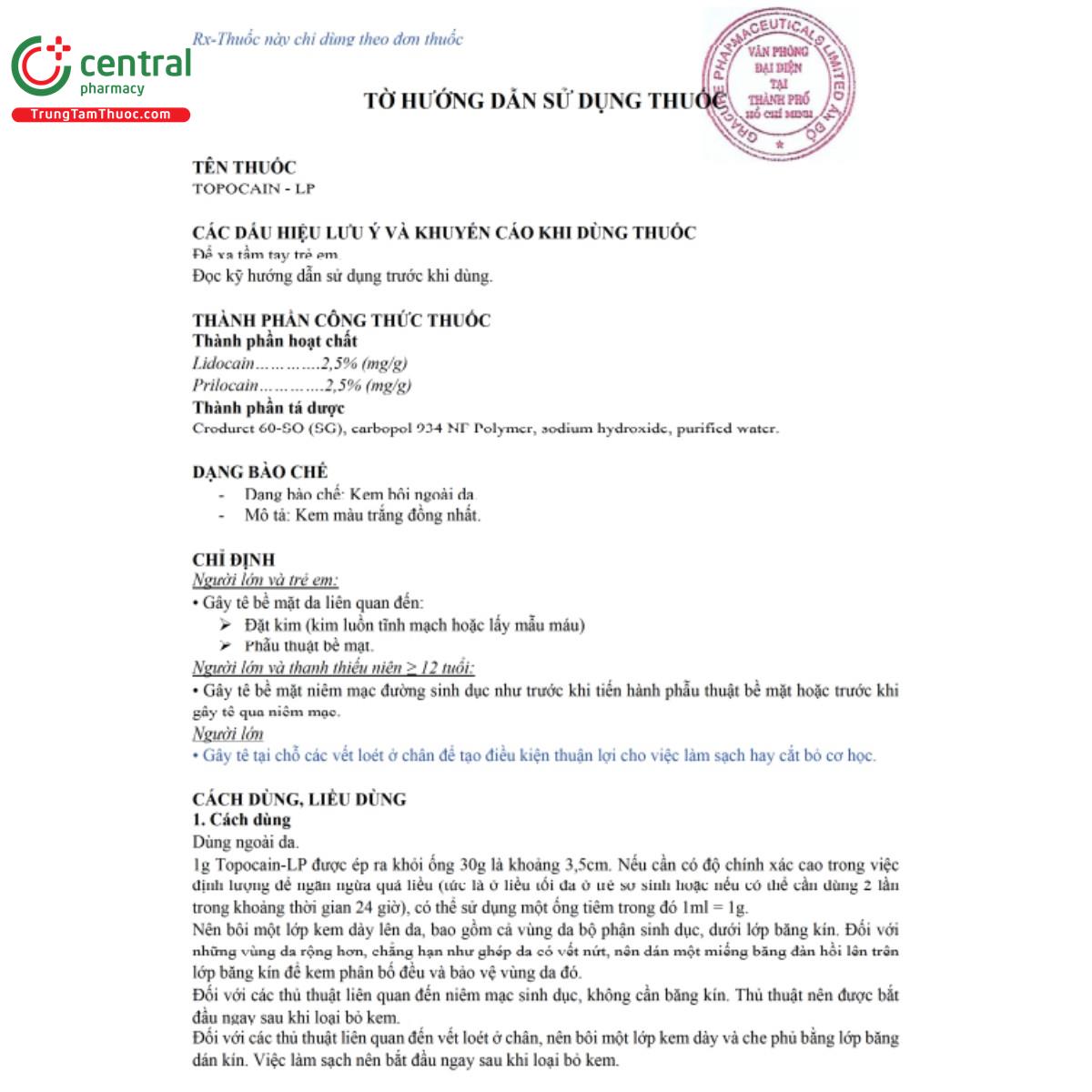 topocain lp 25 3 D1724 topocain lp 25 3 D1724