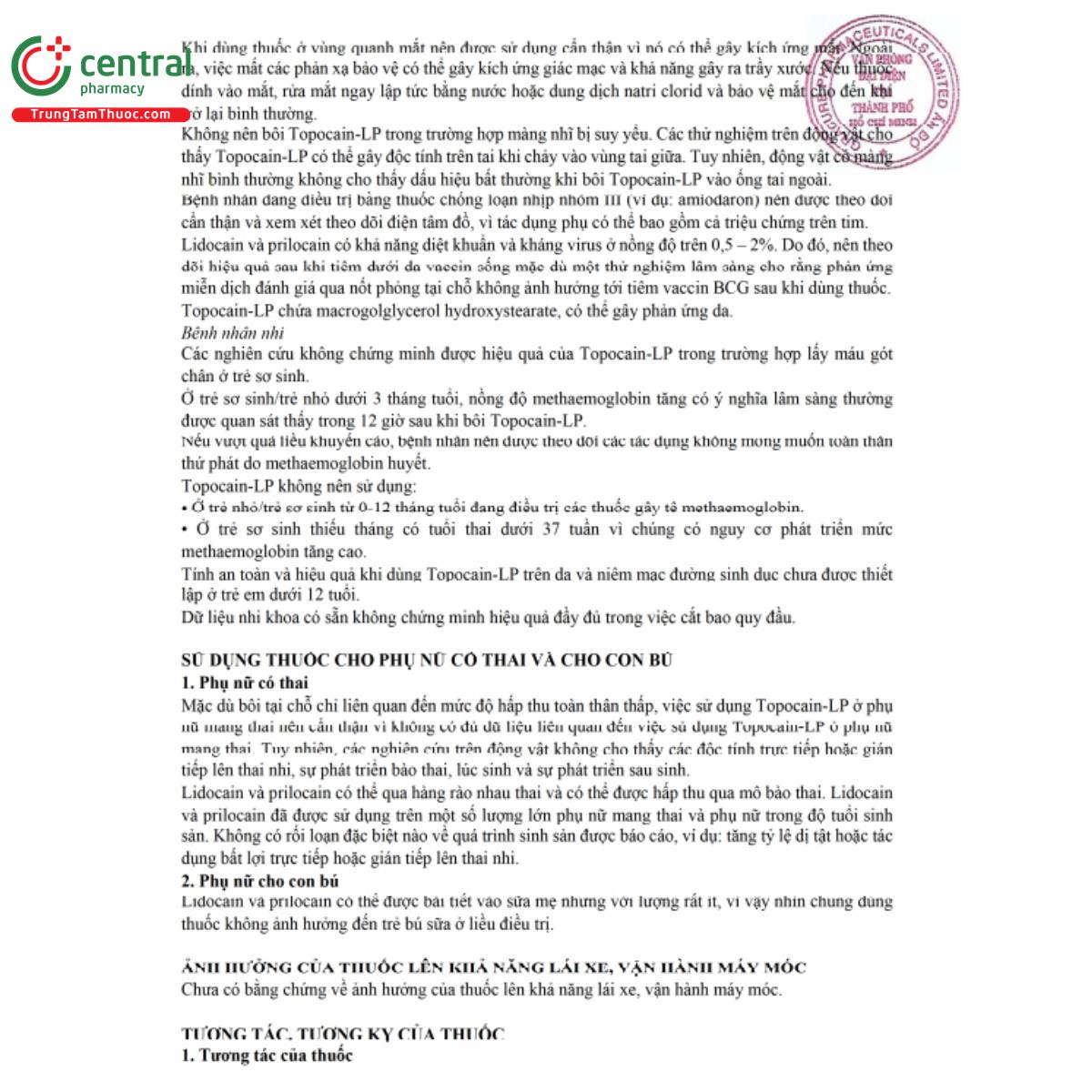 topocain lp 25 6 G2801 topocain lp 25 6 G2801