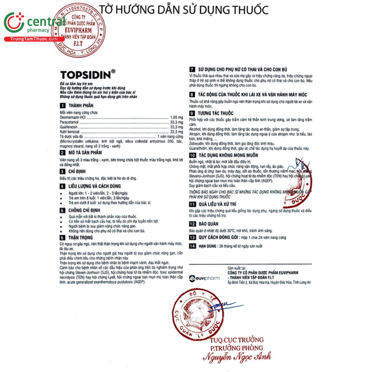 topsidin 1 V8538 topsidin 1 V8538