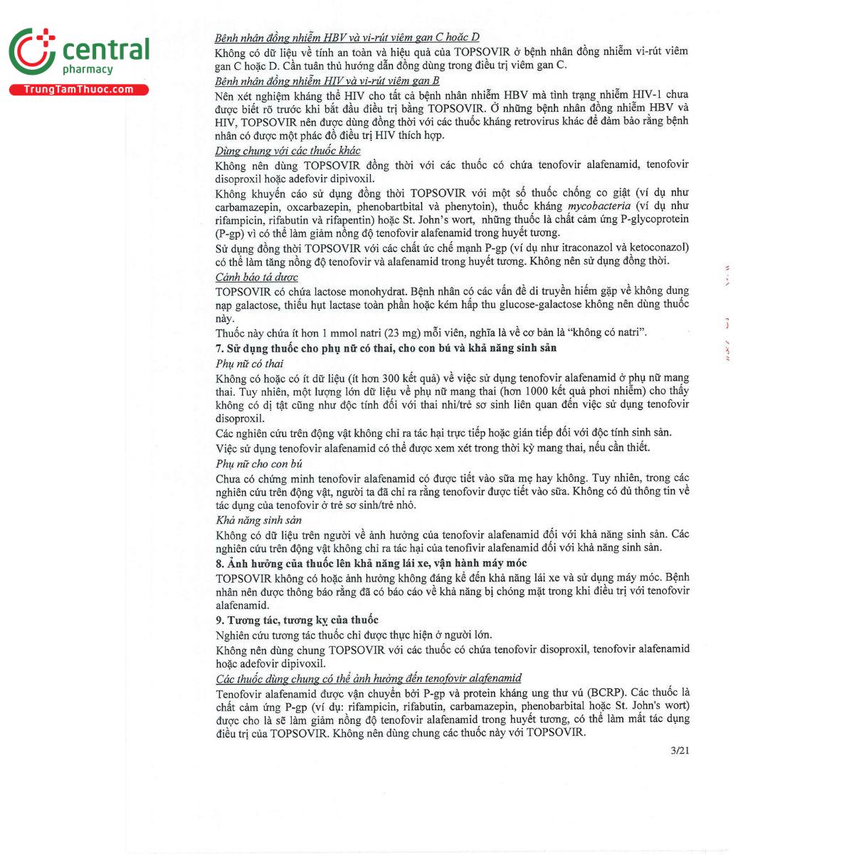 topsovir 25mg 5 H2875