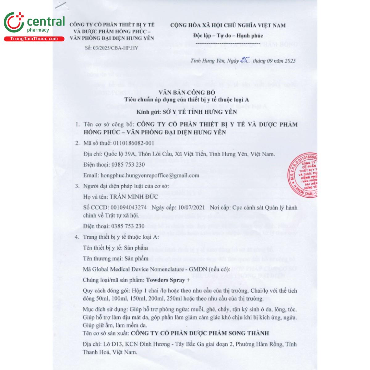 towders spray 100ml 6 M5130