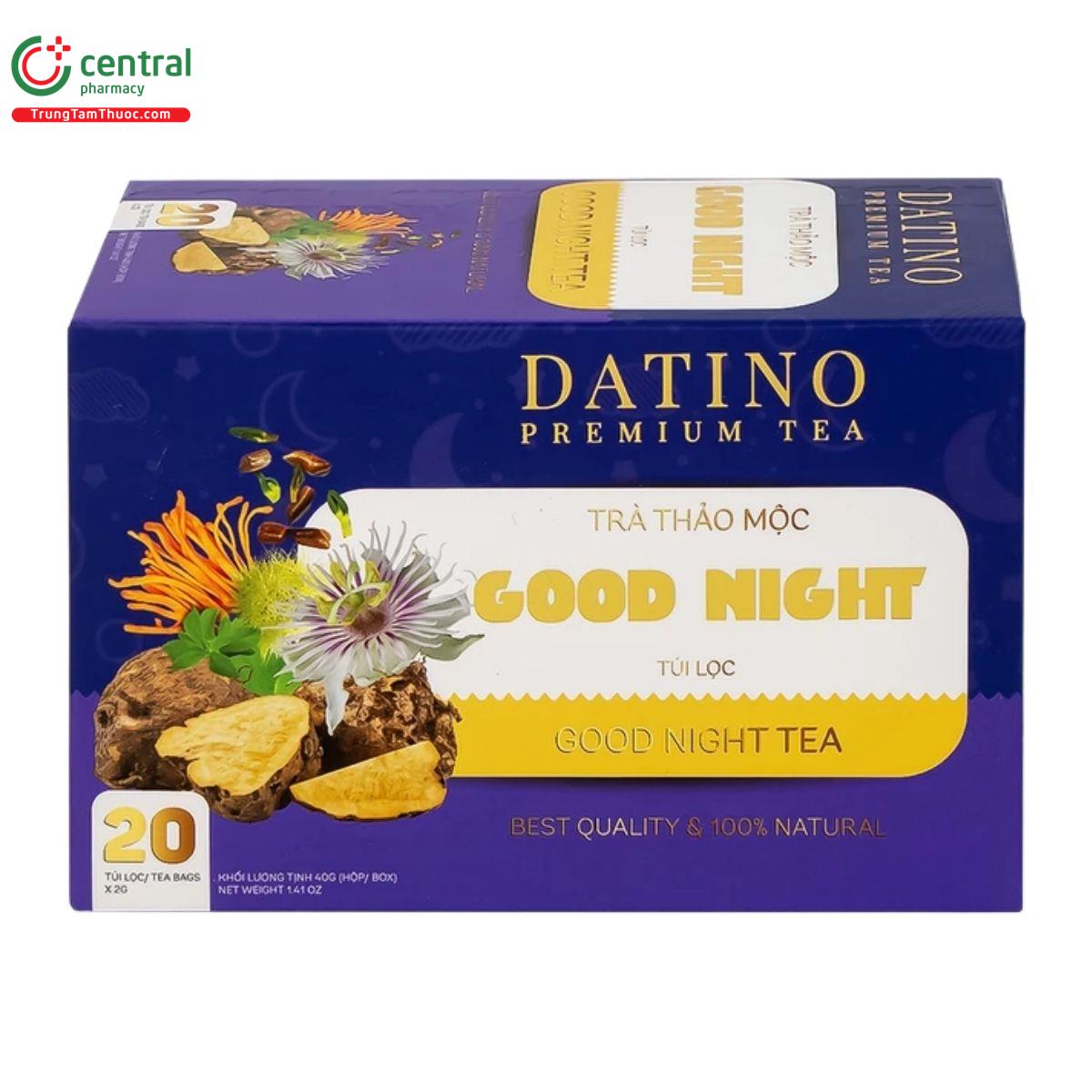 Trà Thảo Mộc Good Night Datino Premium Tea giúp an thần, ngủ ngon