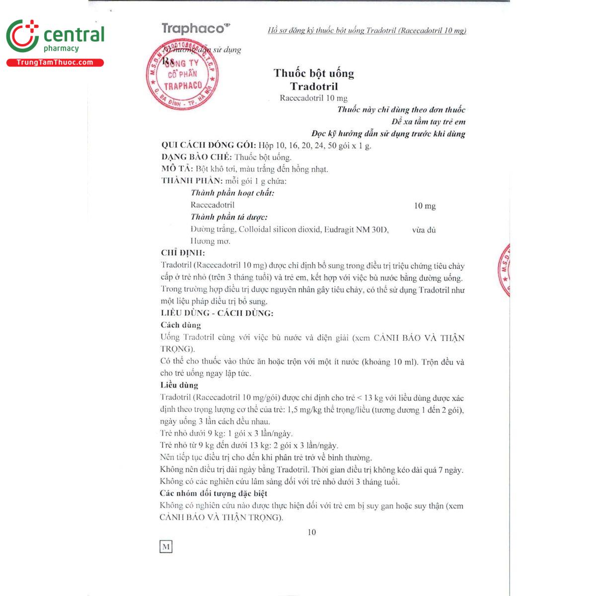 tradotril 10mg 5 P6425