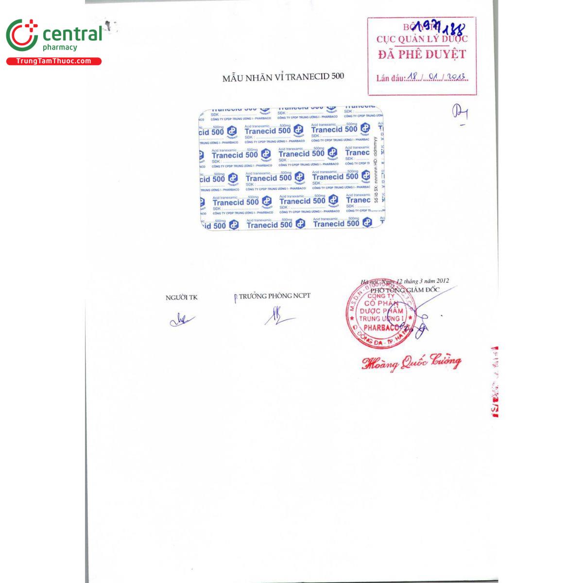 tranecid 500 3 S7512 tranecid 500 3 S7512