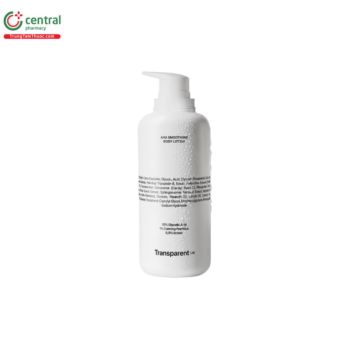 transparent lab aha smoothing body lotion 400ml 2 L4651