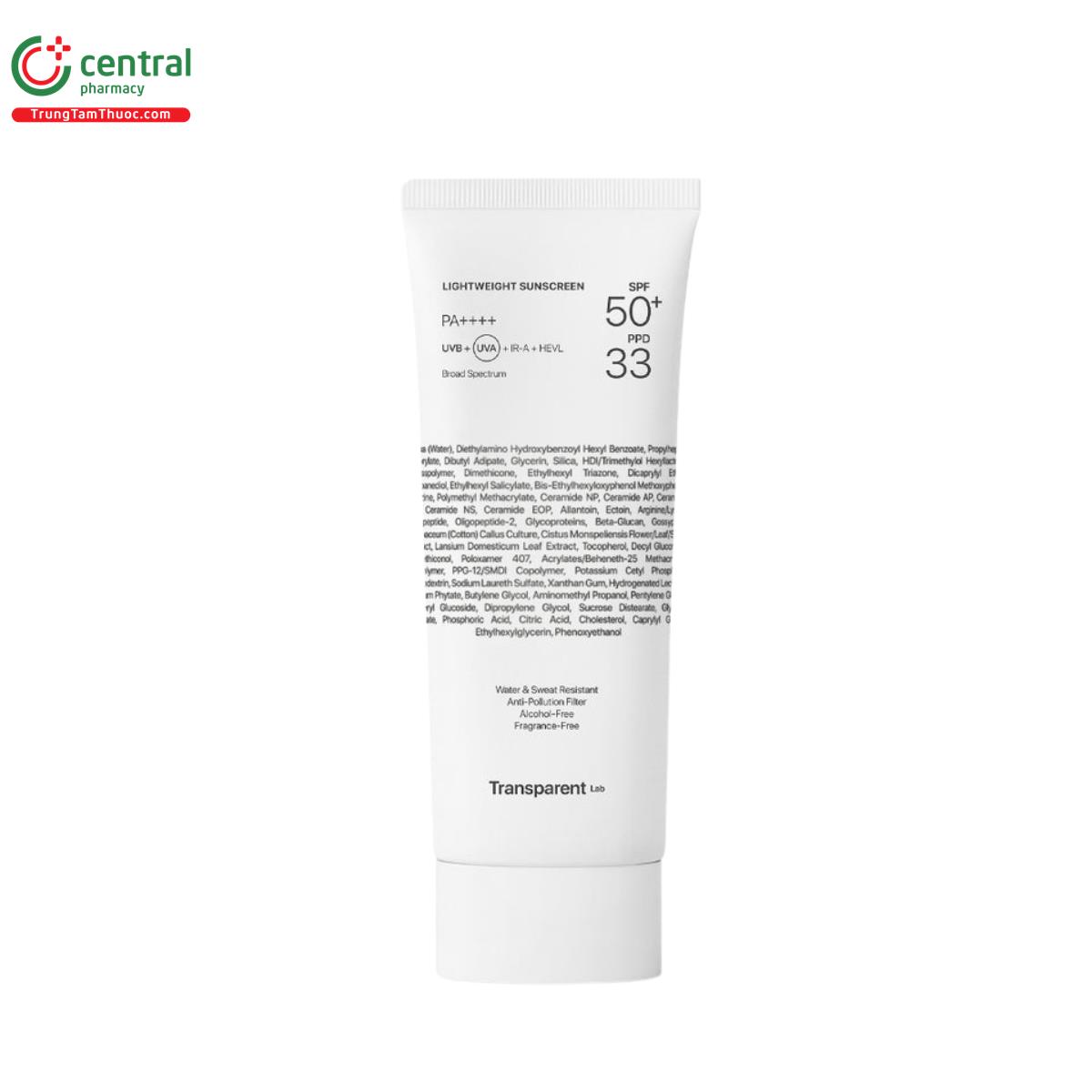 transparent lab lightweight sunscreen spf50 2 C1621