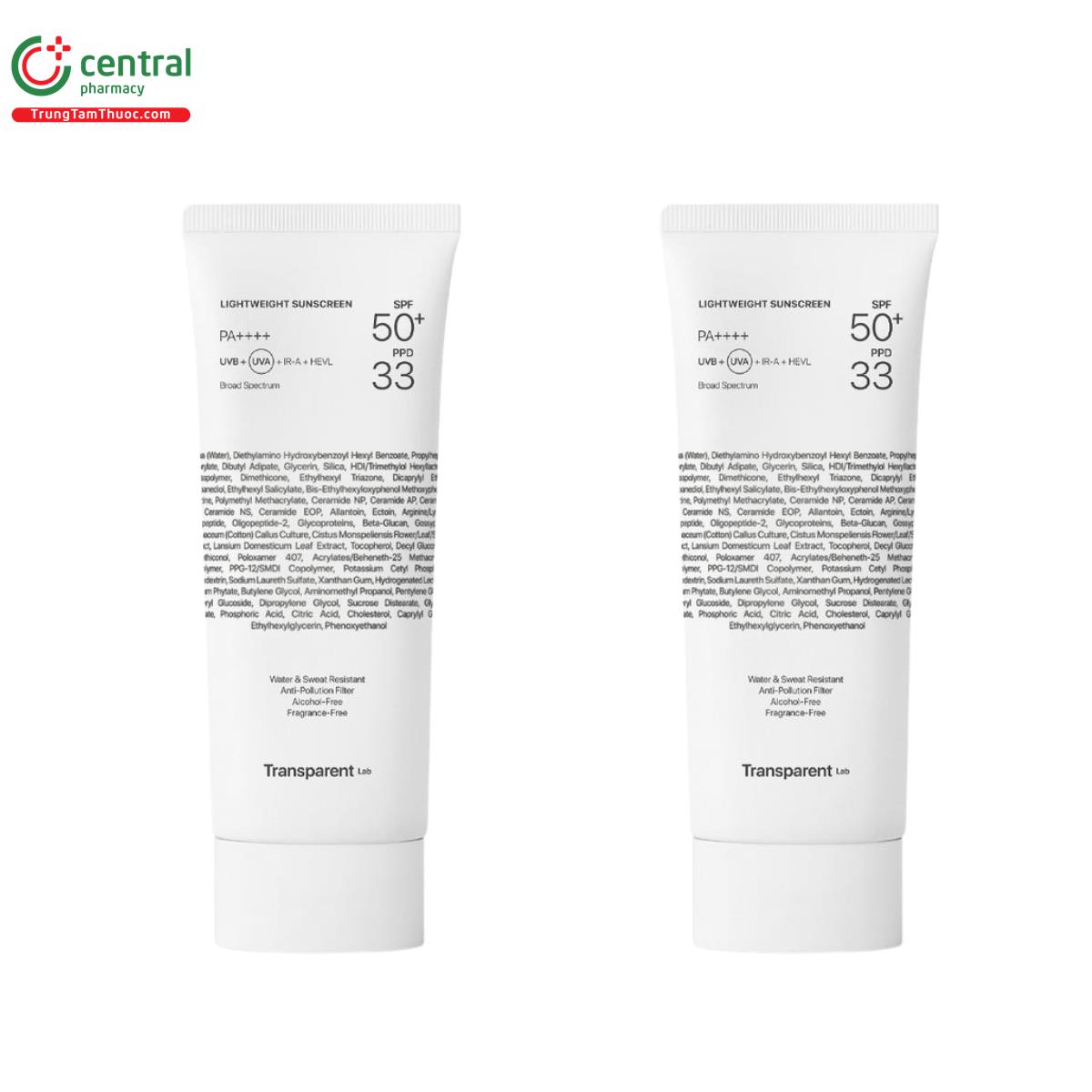 transparent lab lightweight sunscreen spf50 3 J3357