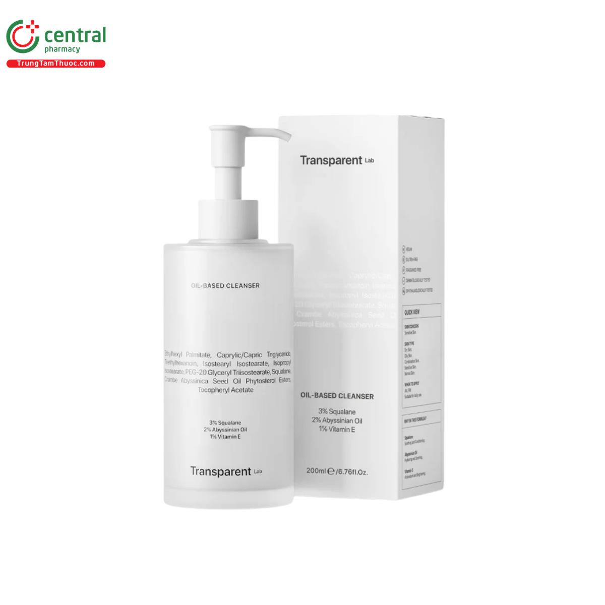 transparent lab oil based cleanser 1 G2002