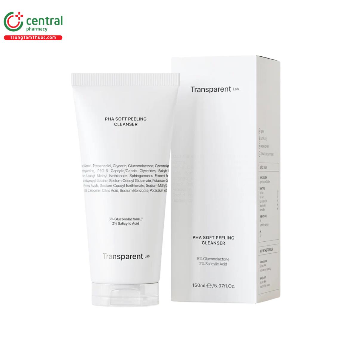 transparent lab pha soft peeling cleanser gel 1 V8643