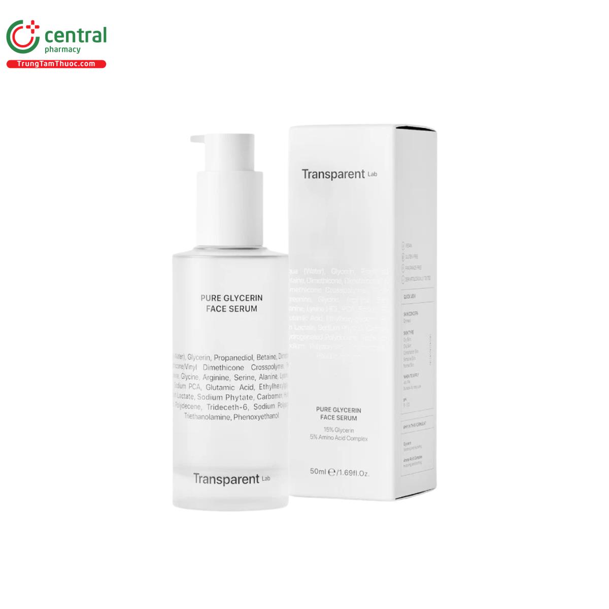 transparent lab pure glycerin face serum 1 Q6274 transparent lab pure glycerin face serum 1 Q6274