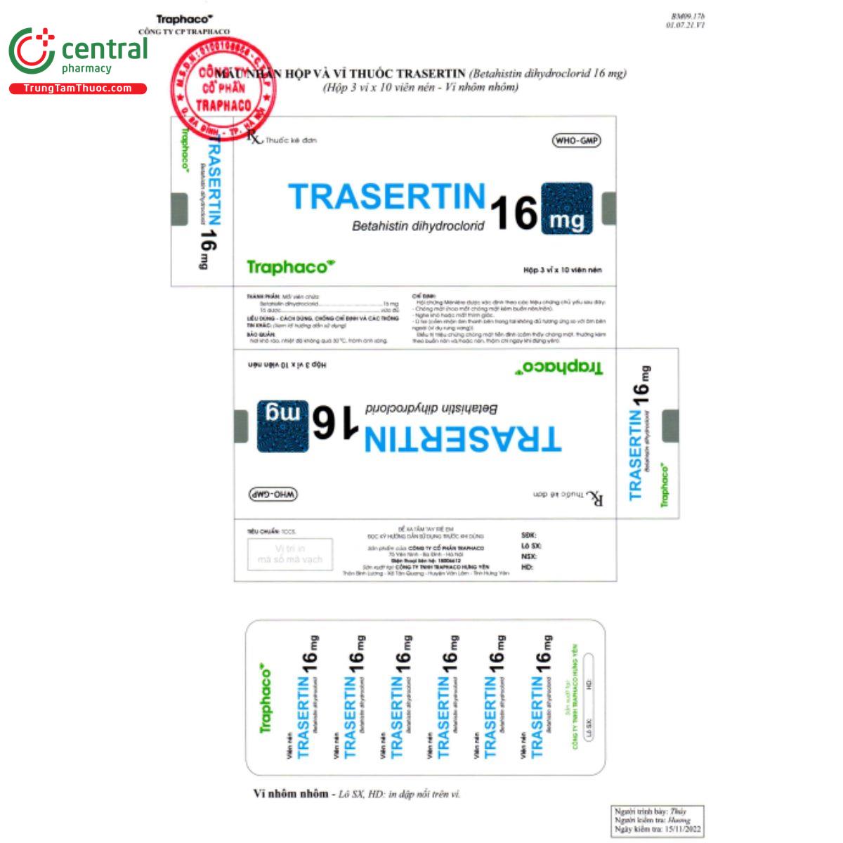 trasertin 16mg 3 P6530