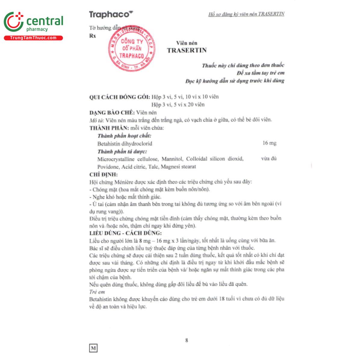 trasertin 16mg 4 O5442