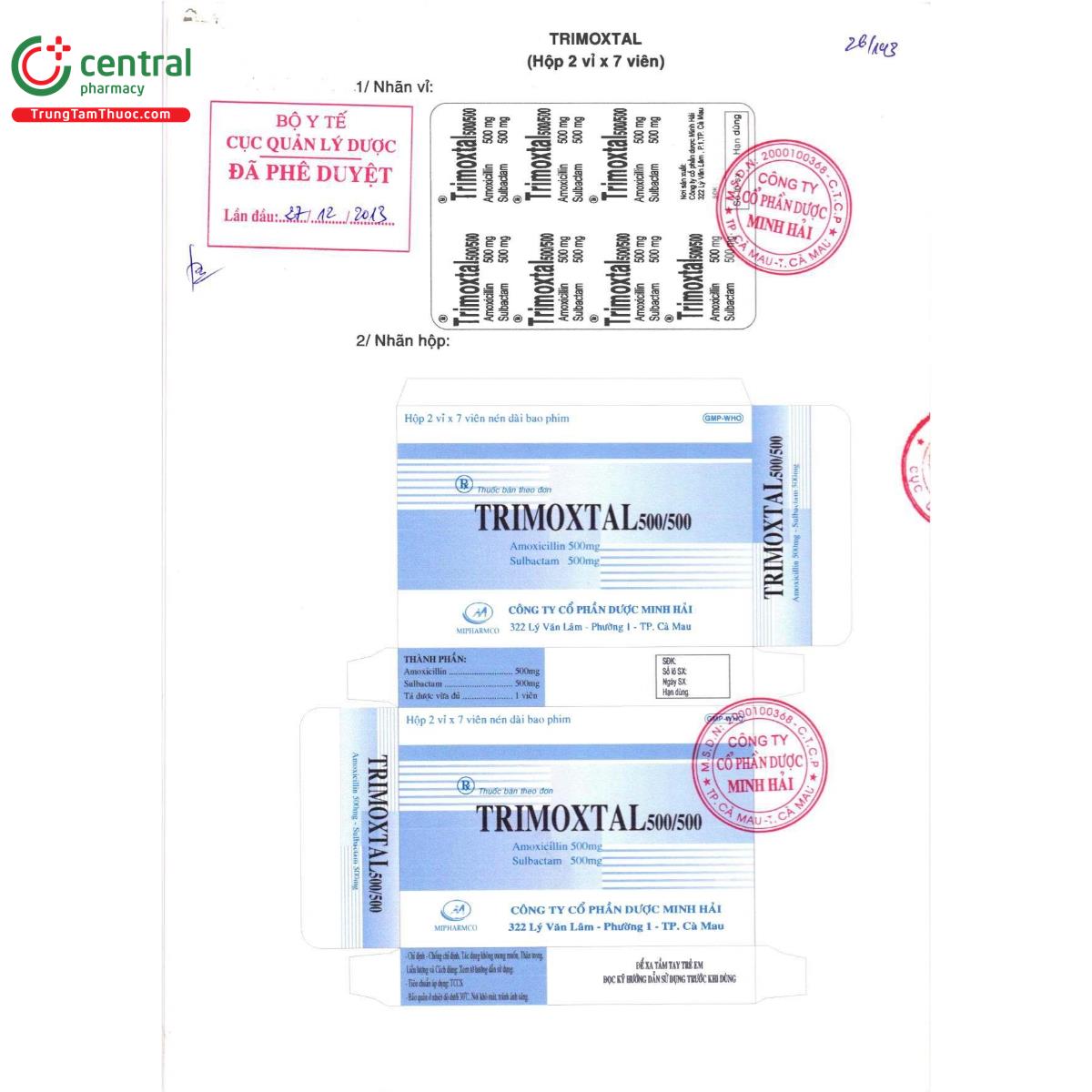 trimoxtal 500mg 500mg 10 Q6317