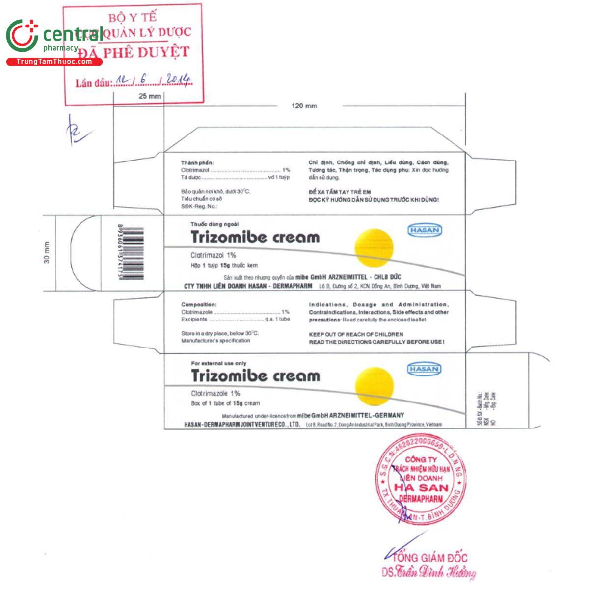 trizomibe cream 3 H3580