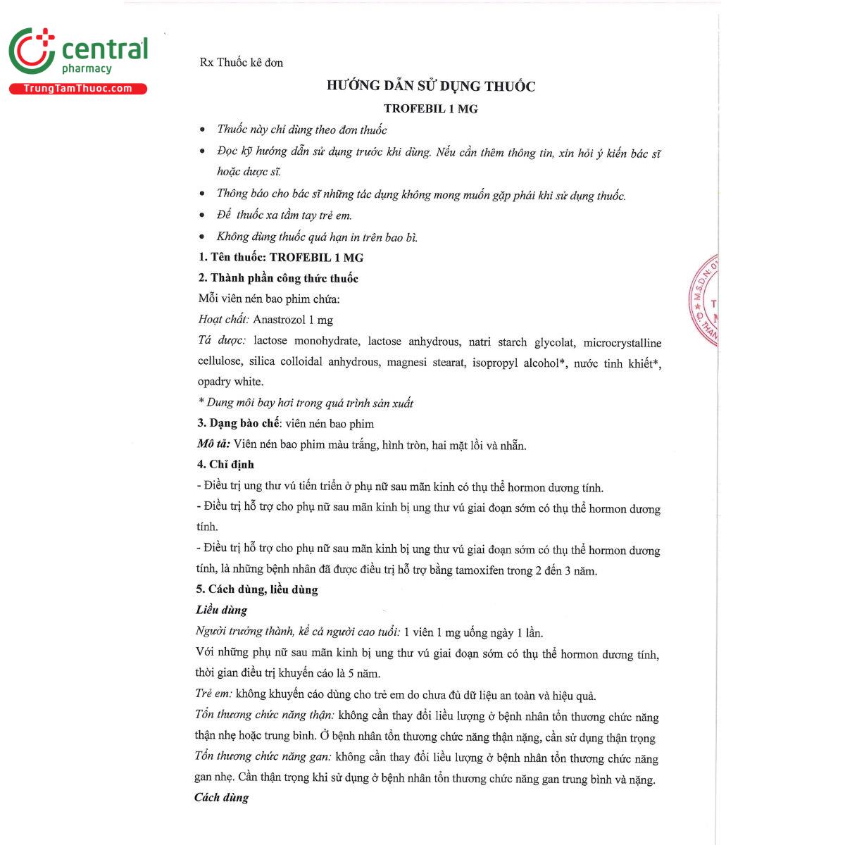 trofebil 1mg 2 N5134