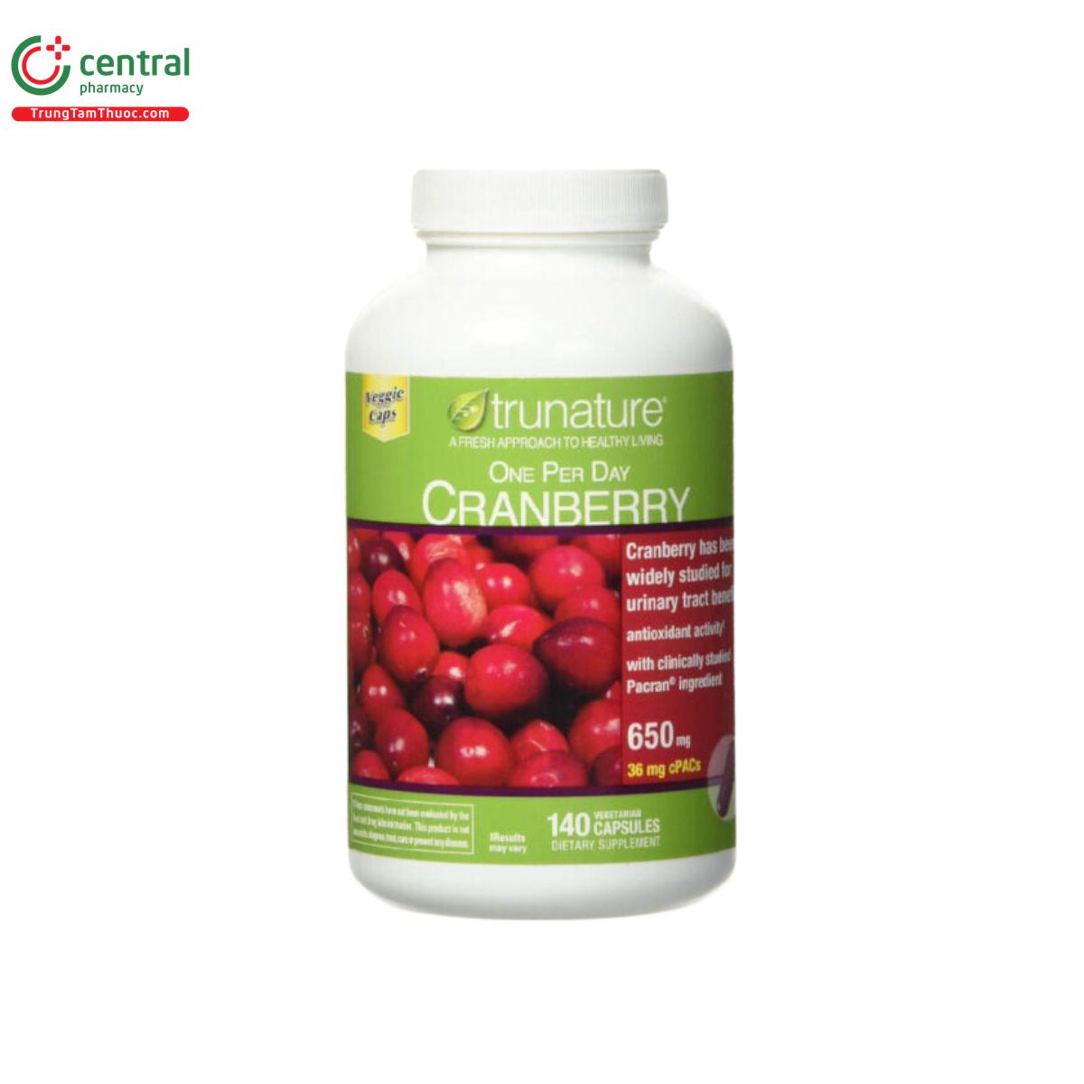 trunature cranberry 650mg 1 E1327