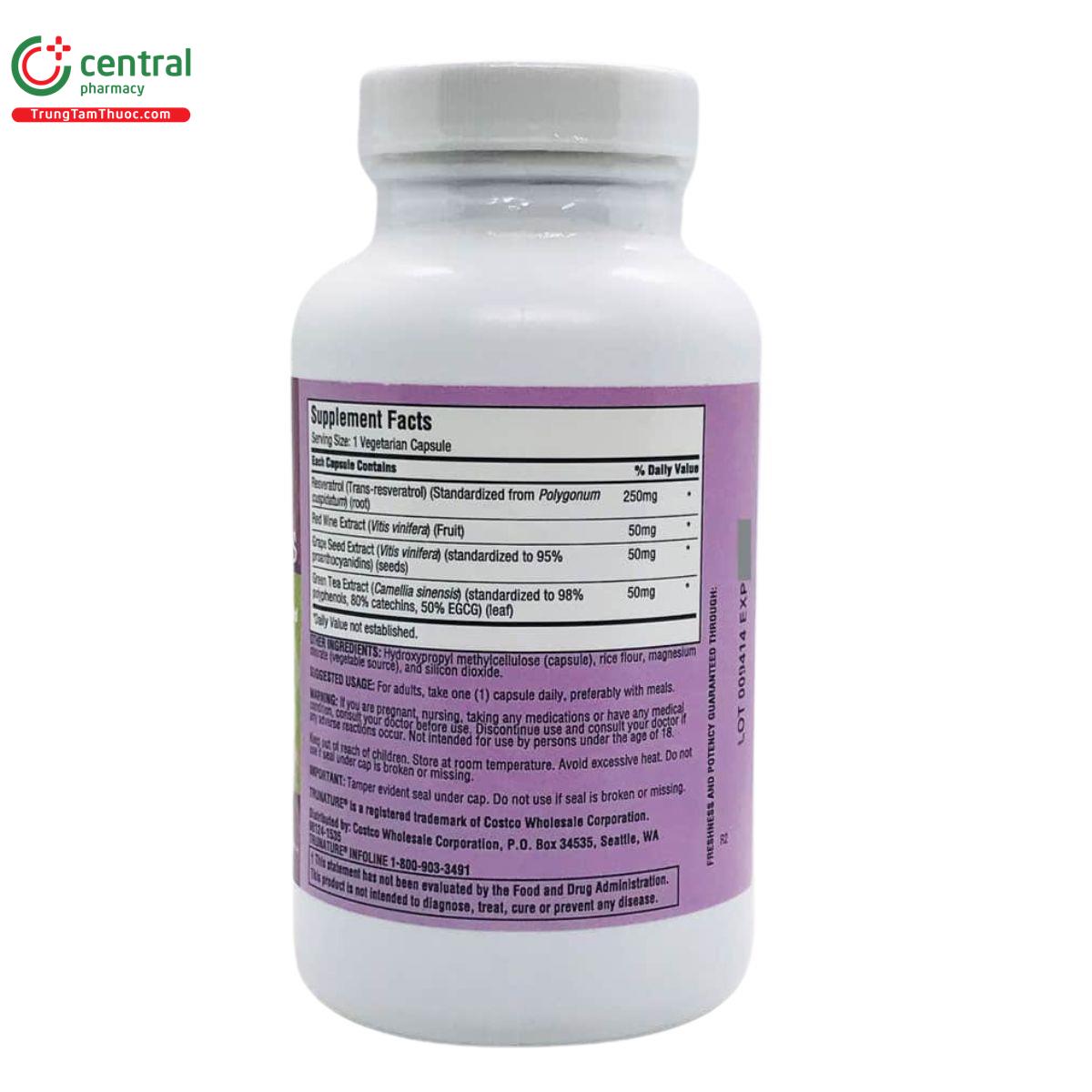 trunature resveratrol plus 4 D1028