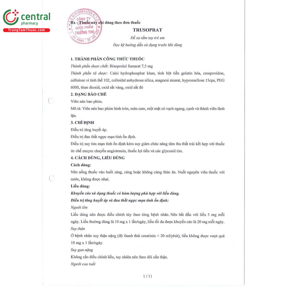 trusoprat 75mg 3 H3853