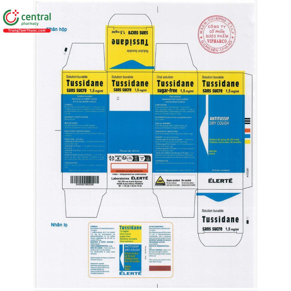 tussidane 1 5 mg ml sugar free 1 K4141