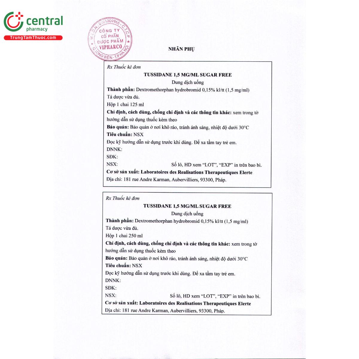 tussidane 1 5 mg ml sugar free 2 F2246