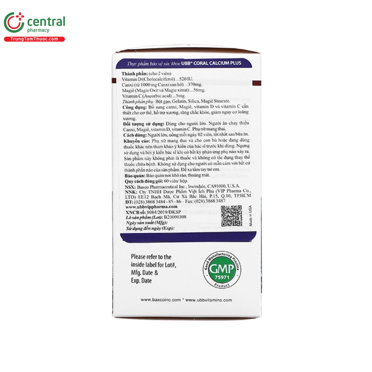 ubb coral calcium plus 6 J3114