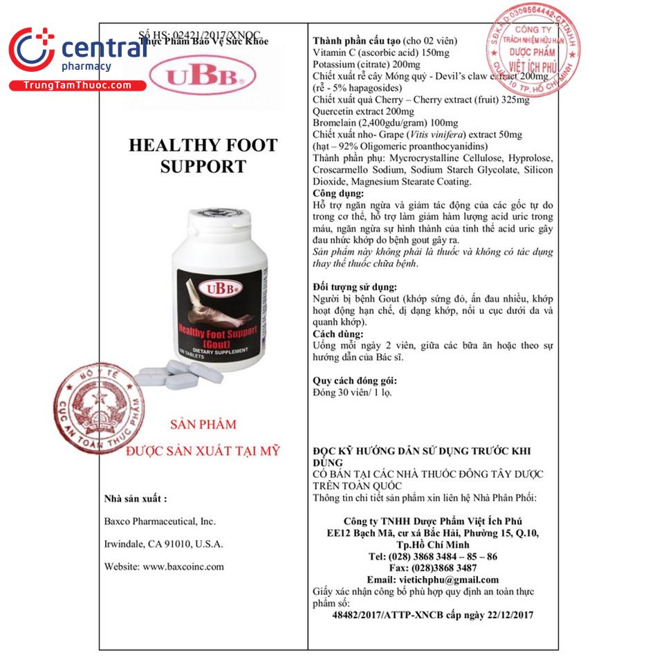ubb healthy foot support gout 11 B0572
