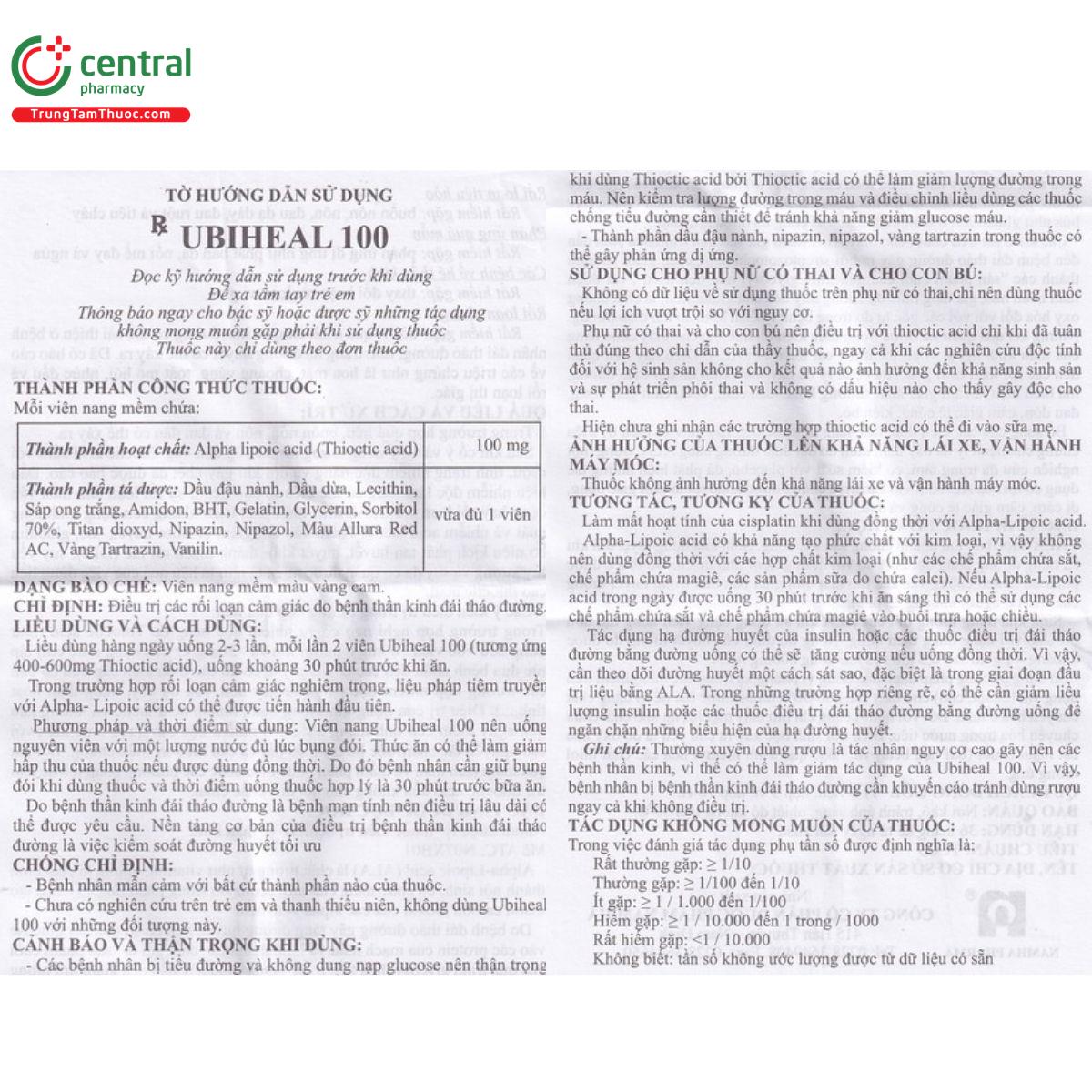 ubiheal 100mg 7 G2771