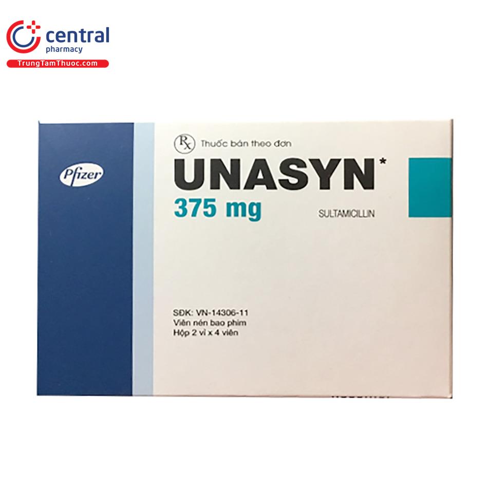 Thuốc Unasyn 375mg điều trị viêm xoang, viêm đường hô hấp