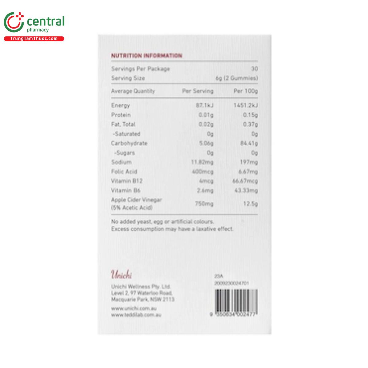 unichi apple cider vinegar gummy 6 A0034 unichi apple cider vinegar gummy 6 A0034