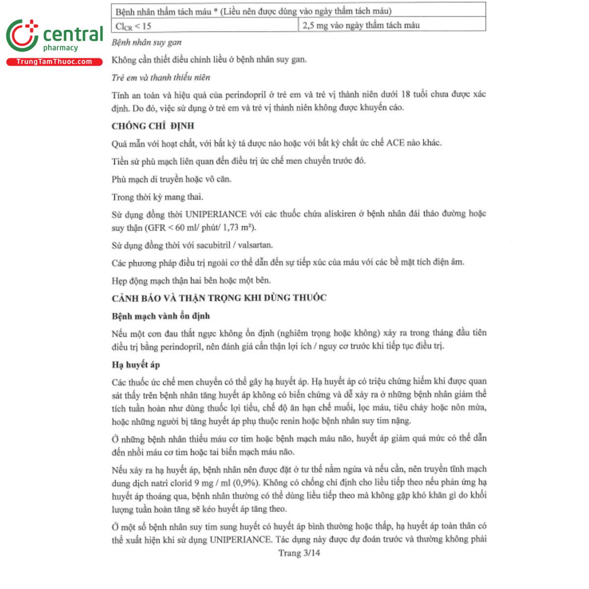 uniperiance 5mg 4 J3374