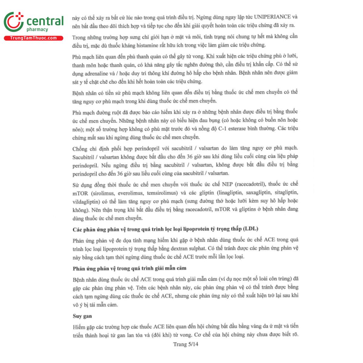 uniperiance 5mg 6 V8558