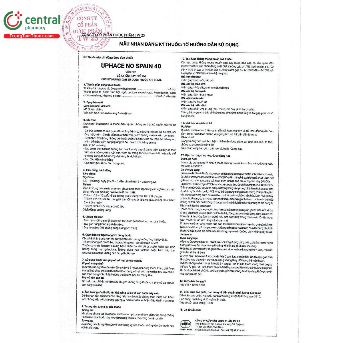 uphace no spain 40mg 2 I3300