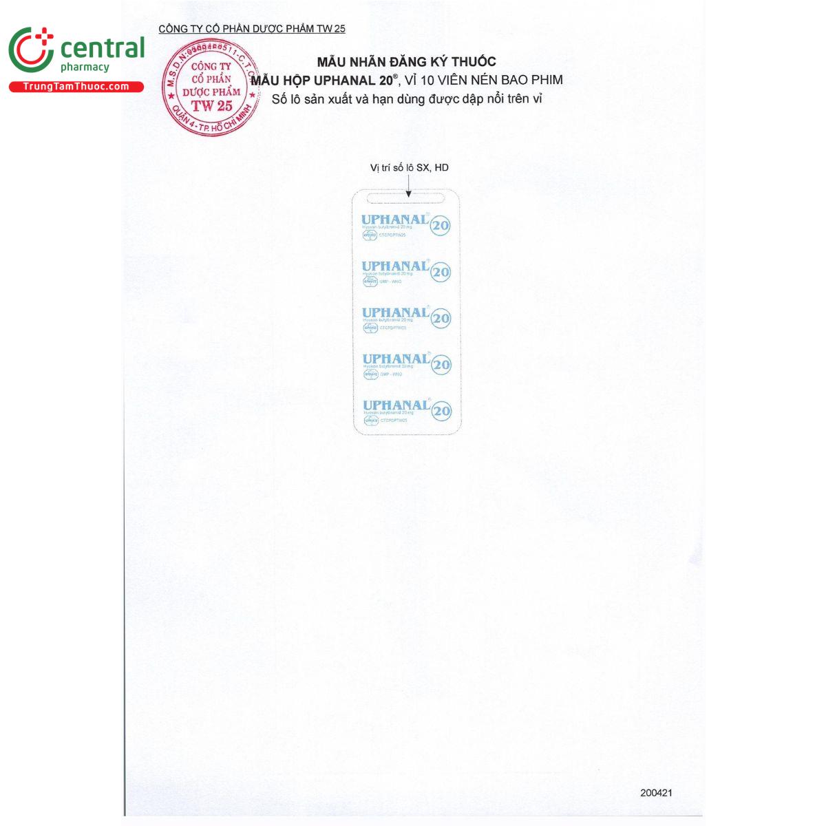uphanal 20mg 2 C1166