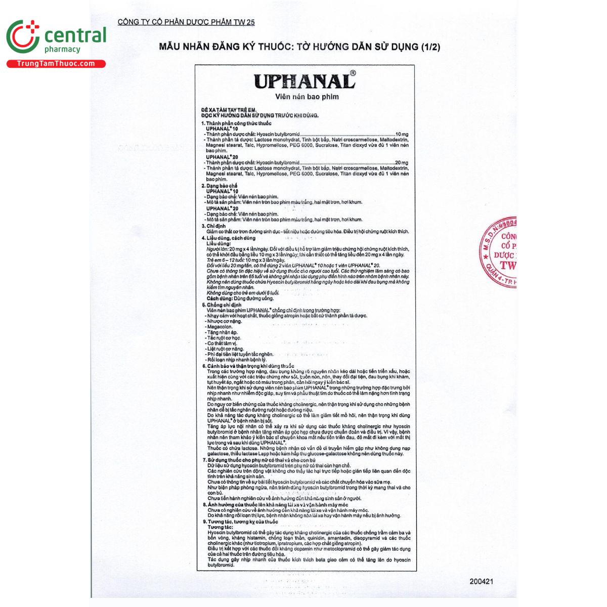 uphanal 20mg 3 V8250