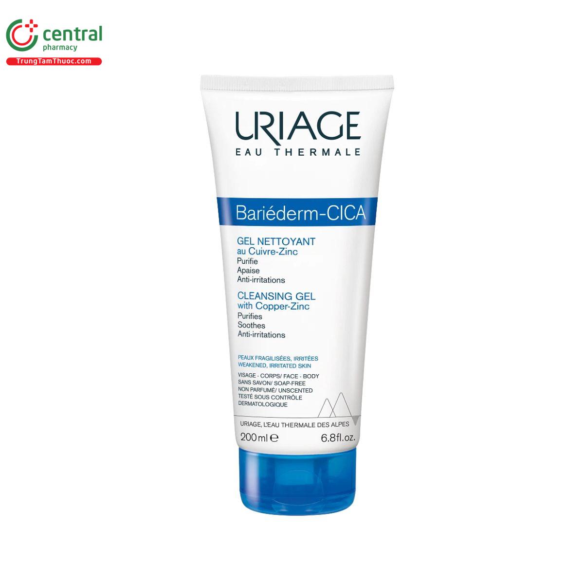 uriage bariederm cica gel nettoyant 3 K4304 uriage bariederm cica gel nettoyant 3 K4304