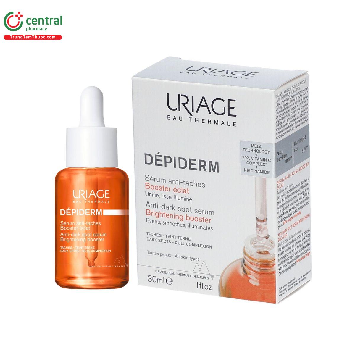 uriage depiderm anti dark spot serum brightening booster 3 H2864 uriage depiderm anti dark spot serum brightening booster 3 H2864