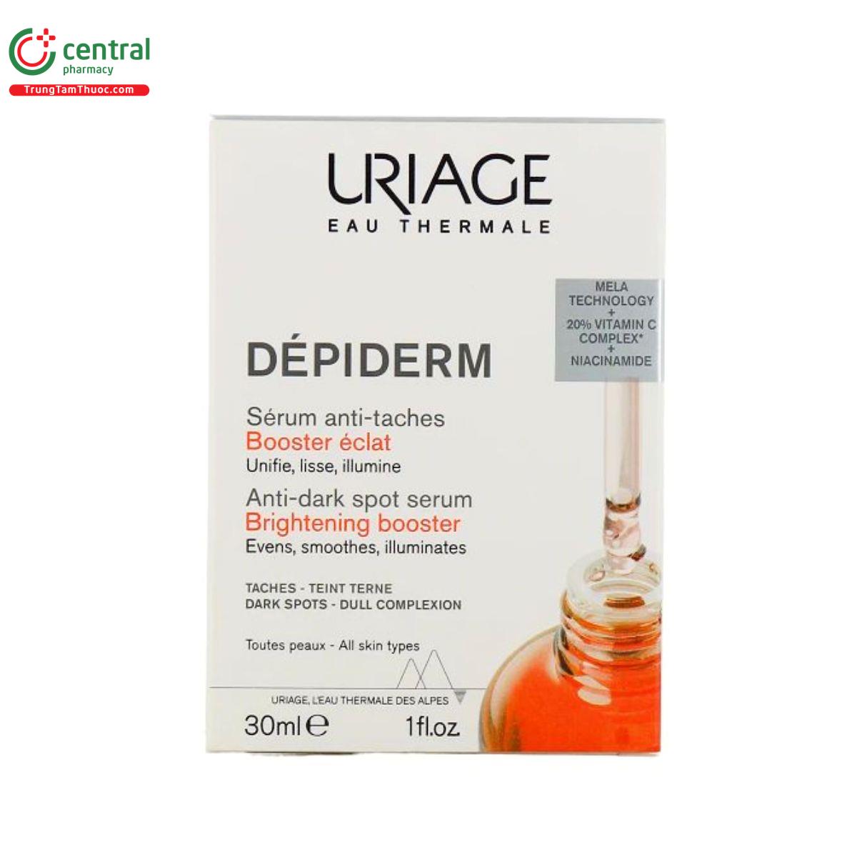 uriage depiderm anti dark spot serum brightening booster 4 N5501 uriage depiderm anti dark spot serum brightening booster 4 N5501