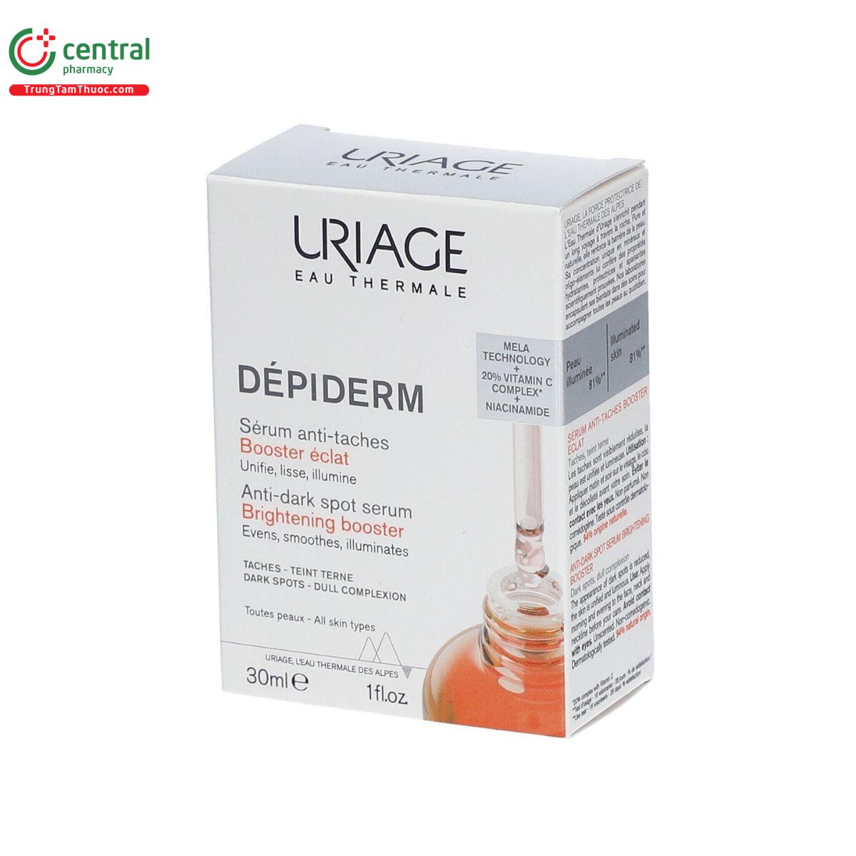 uriage depiderm anti dark spot serum brightening booster 5 U8247 uriage depiderm anti dark spot serum brightening booster 5 U8247
