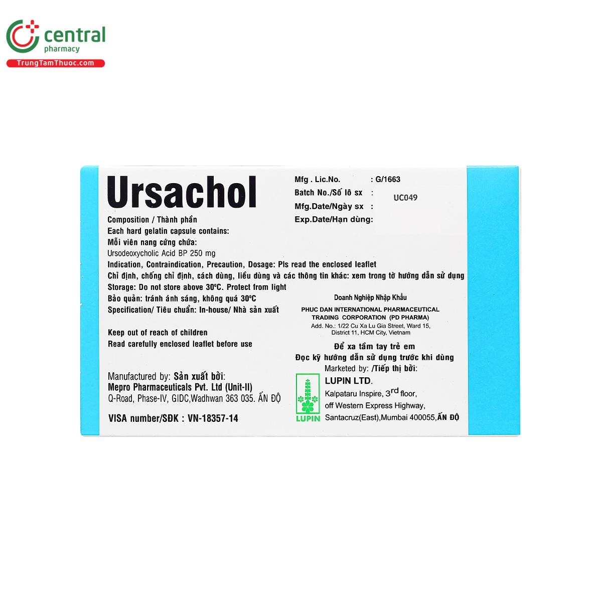 ursachol 250mg 3 L4410