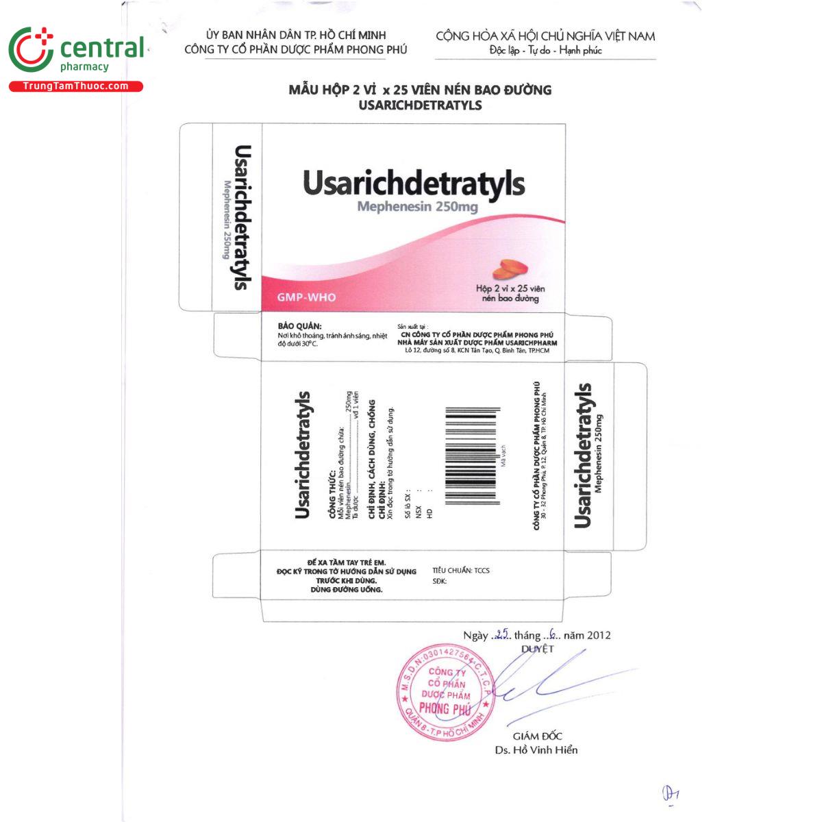 usarichdetratyls 250mg 6 L4286 usarichdetratyls 250mg 6 L4286