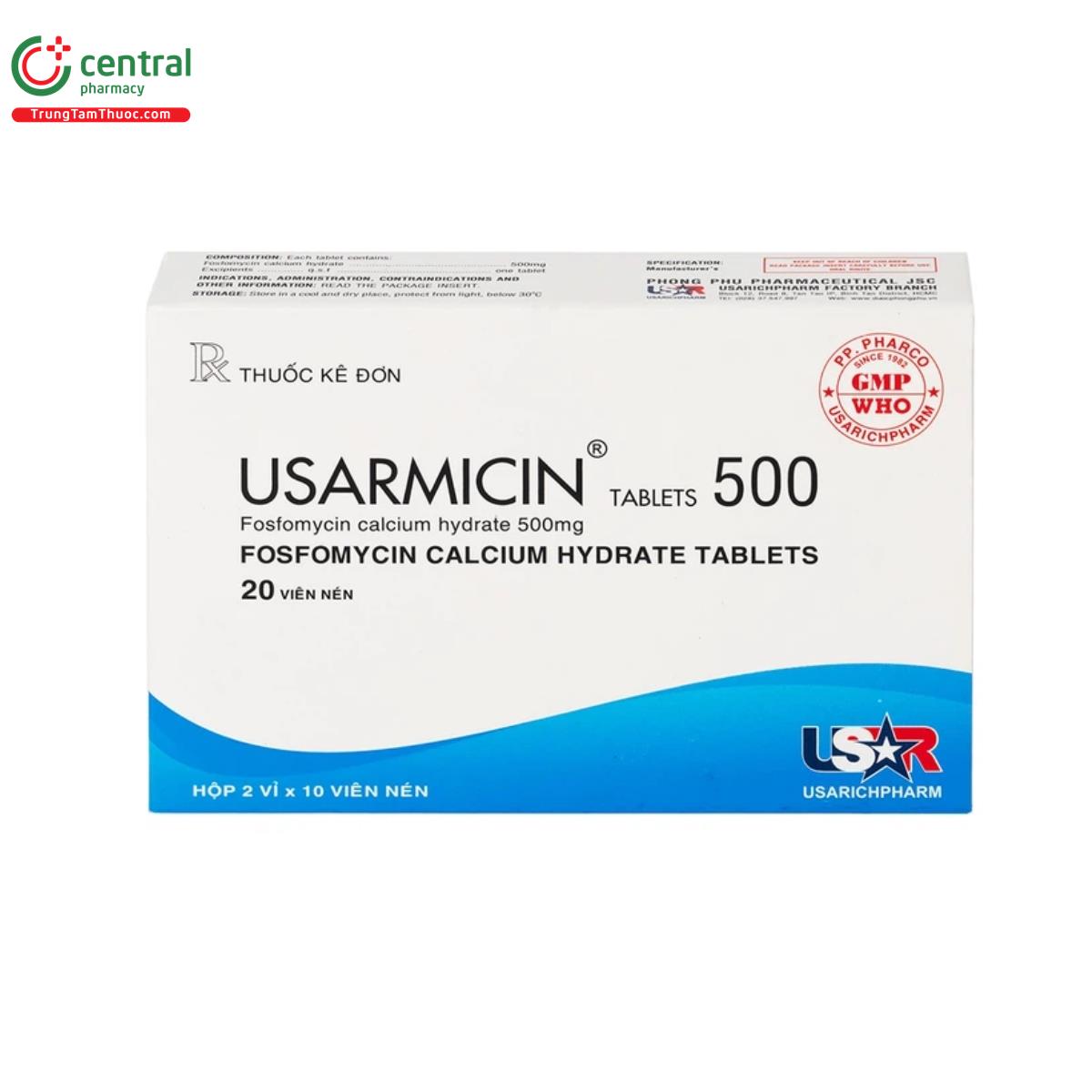 usarmicin tablets 500 5 S7461