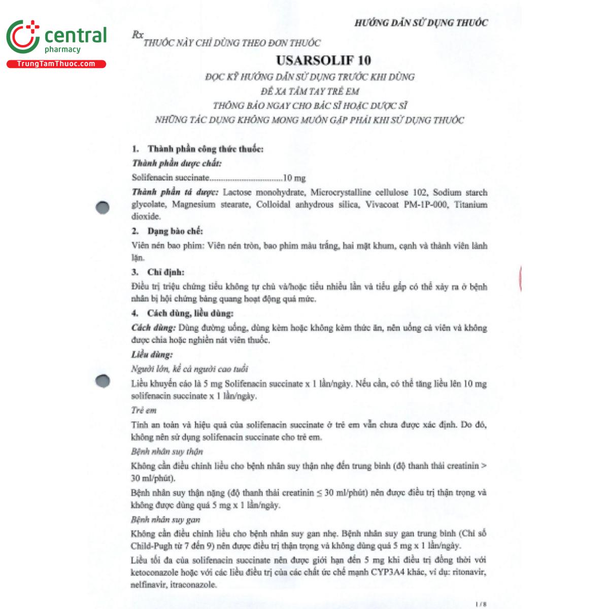 usarsolif 10mg 3 G2254