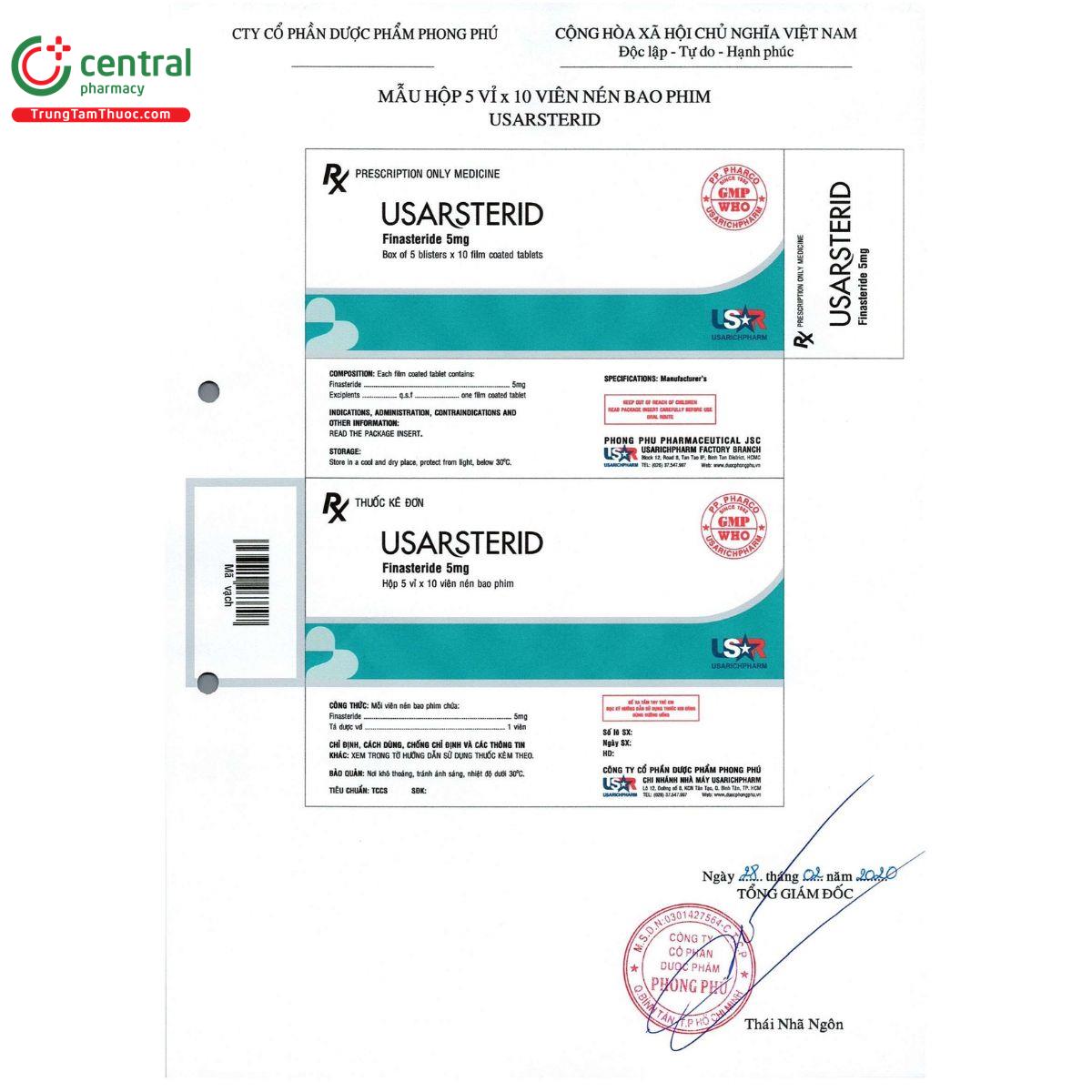 usarsterid 5mg 1 M5243