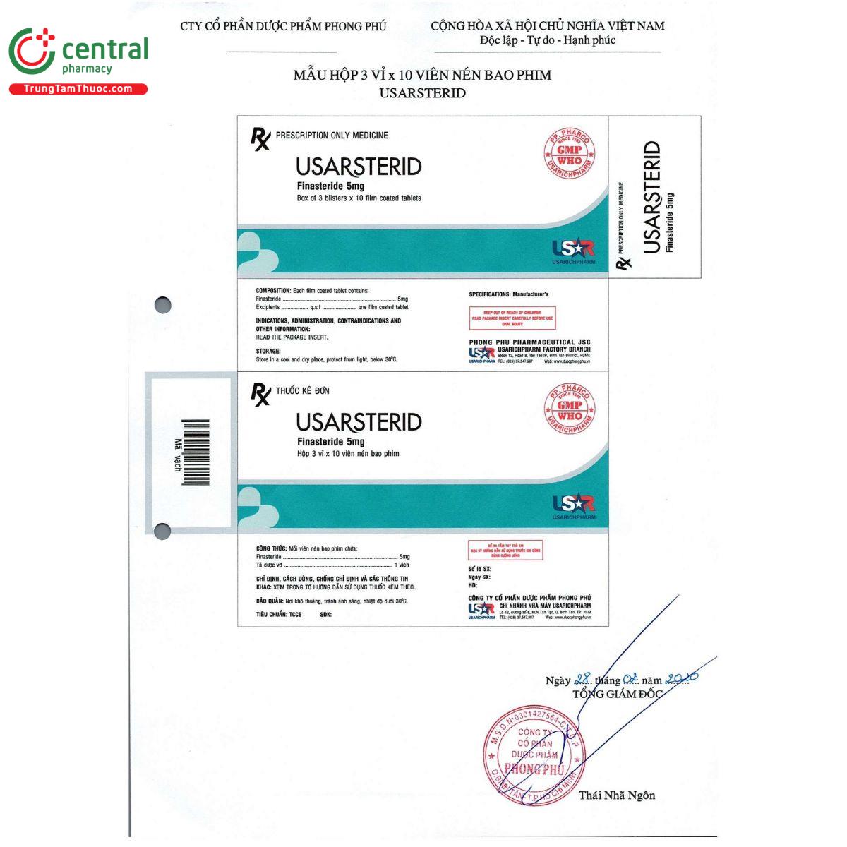 usarsterid 5mg I3820